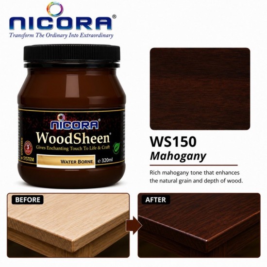 Nicora WoodSheen Water-based Lacquer 320ML Nicora WoodSheen Water-based Lacquer 320ML