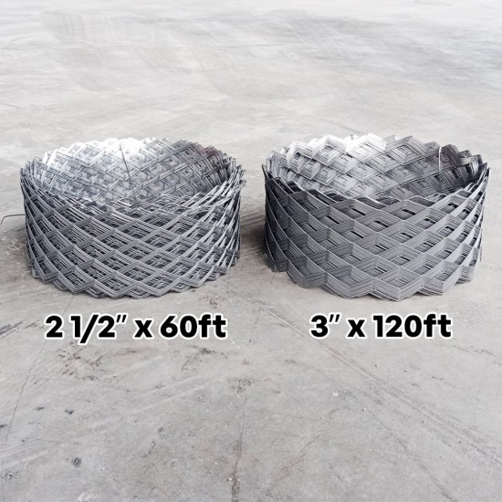 Galvanized G.I Expanded Metal Mesh 3" 75MM x 0.35MM (T) x 120' (L) - COIL Galvanized G.I Expanded Metal Mesh 3" 75MM x 0.35MM (T) x 120' (L) - COIL