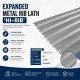 Expanded Metal Rib Lath 'Hi-Rib' #25 0.20MM 2' (W) x 7' (H) - Galvanized