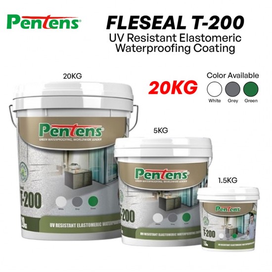 Pentens Fleseal T-200 UV Resistant Elastomeric Waterproofing Coating 20KG