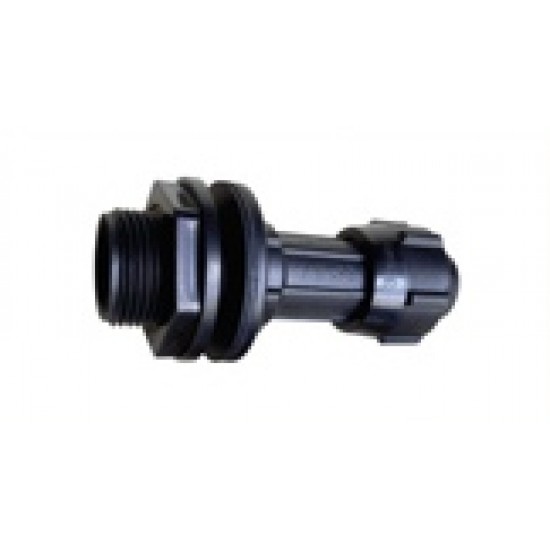 Hansen Fittings HTC 32.1 Tank Connector 32MM x 1" - Black Hansen Fittings HTC 32.1 Tank Connector 32MM x 1" - Black