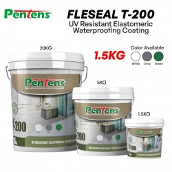 Pentens Fleseal T-200 UV Resistant Elastomeric Waterproofing Coating 1.5KG