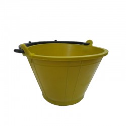Koyomat PVC Cement Bucket (Yellow) with Steel Handle