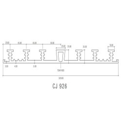 Corkjoint® Style CJ 926 Sure-Stop® PVC Waterstop (International Profiles) External Expansion 320MM (W) x 12M (L) (ORANGE)