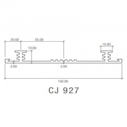 Corkjoint® Style CJ 927 Sure-Stop® PVC Waterstop (International Profiles) External Construction 150MM (W) x 20M (L) (ORANGE)