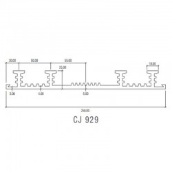 Corkjoint® Style CJ 929 Sure-Stop® PVC Waterstop (International Profiles) External Construction 250MM (W) x 15M (L) (ORANGE)