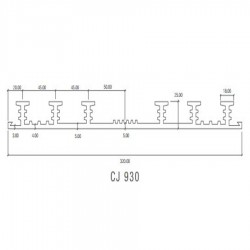 Corkjoint® Style CJ 930 Sure-Stop® PVC Waterstop (International Profiles) External Construction 320MM (W) x 12M (L) (ORANGE)