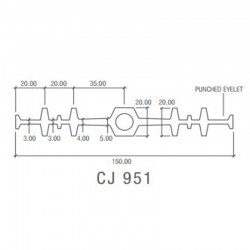 Corkjoint® Style CJ 951 Sure-Stop® PVC Waterstop (International Profiles) Internal Expansion 150MM (W) x 20M (L) (ORANGE)