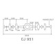 Corkjoint® Style CJ 951 Sure-Stop® PVC Waterstop (International Profiles) Internal Expansion 150MM (W) x 20M (L) (ORANGE)