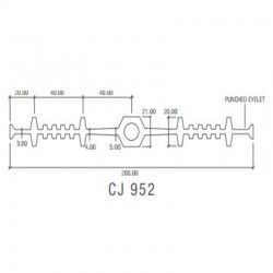 Corkjoint® Style CJ 952 Sure-Stop® PVC Waterstop (International Profiles) Internal Expansion 200MM (W) x 20M (L) (ORANGE)