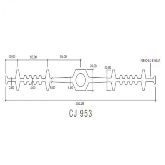Corkjoint® Style CJ 953 Sure-Stop® PVC Waterstop (International Profiles) Internal Expansion 250MM (W) x 15M (L) (ORANGE) Corkjoint® Style CJ 953 Sure-Stop® PVC Waterstop (International Profiles) Internal Expansion 250MM (W) x 15M (L) (ORANGE)