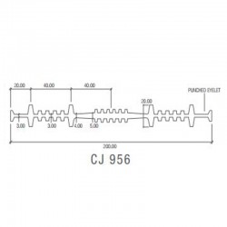 Corkjoint® Style CJ 956 Sure-Stop® PVC Waterstop (International Profiles) Internal Construction 200MM (W) x 20M (L) (ORANGE)