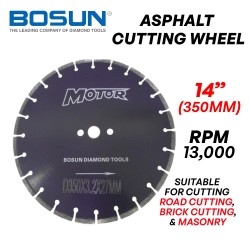Bosun MTP350E Asphalt Cutting Wheel 14" 350MM (D) x 3.2MM (T) x 27MM (BD)