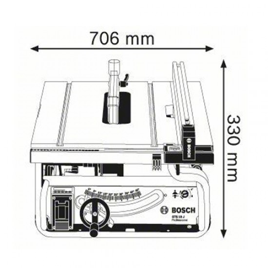 Bosch GTS 10 J Portable Saw Professional 1800W + GTA 600 Work Bench Professional (0615990L9D)
