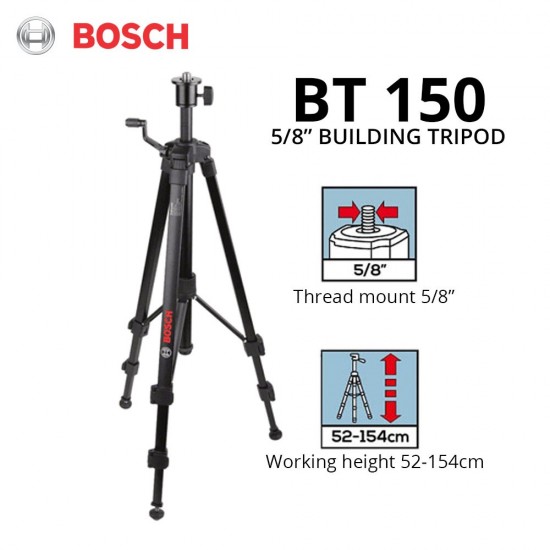 Bosch BT 150 (5/8") Building Tripod Professional Bosch BT 150 (5/8") Building Tripod Professional