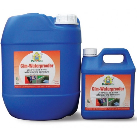 Pentens CIM-Waterproofer Concrete and Mortar Waterproofing Admixture 20L Pentens CIM-Waterproofer Concrete and Mortar Waterproofing Admixture 20L