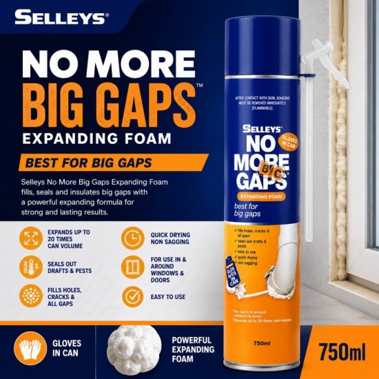 Selleys No More Big Gaps (PU Foam) 750ml