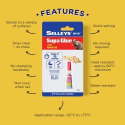 Selleys Supa Glue 3ml Single/Twin Selleys Supa Glue 3ml Single/Twin