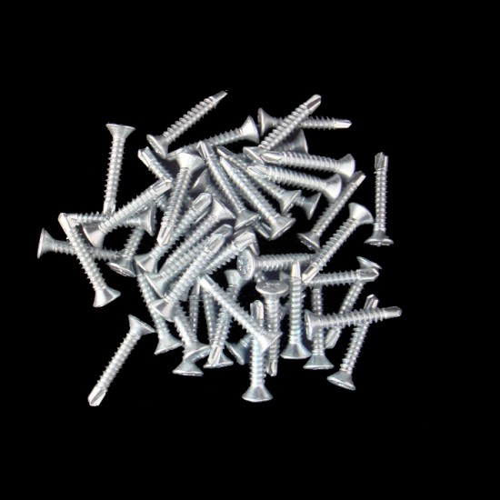Self Drilling Screw DS550FH(ZP) #10 x 50.0mm Zinc Plated Flat Head (50PCS/PKT)