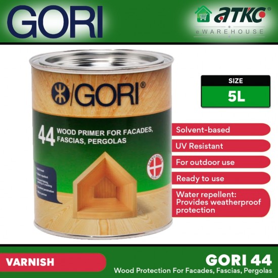 Gori 44 Wood Primer for Facades, Fascias, Pergolas 5L Gori 44 Wood Primer for Facades, Fascias, Pergolas 5L