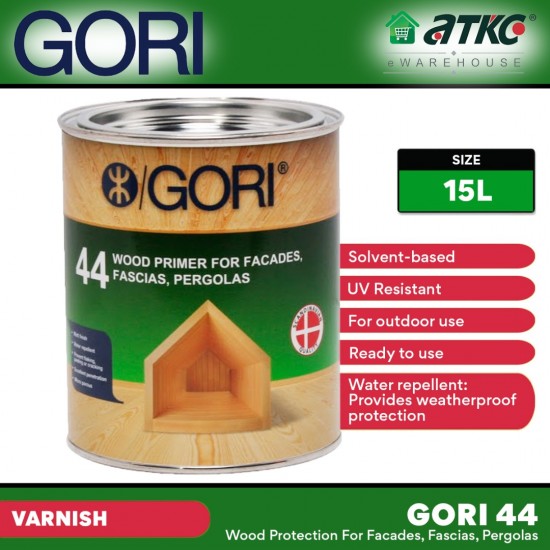 Gori 44 Wood Primer for Facades, Fascias, Pergolas 15L Gori 44 Wood Primer for Facades, Fascias, Pergolas 15L