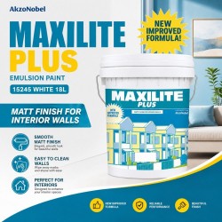 AkzoNobel Maxilite Plus Emulsion Paint 15245 White 18L