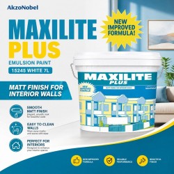 AkzoNobel Maxilite Plus Emulsion Paint 15245 White 7L