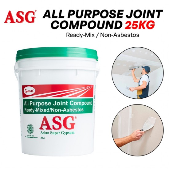 ASG All Purpose Multi Purpose Joint Compound Ready Mix Non-Asbestos 25KG/PAIL