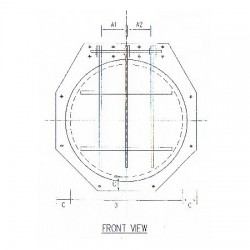 Spirolite HDPE Wall Mounted Flap Gate (Circular) 1000MM (L) x 1000MM (H)