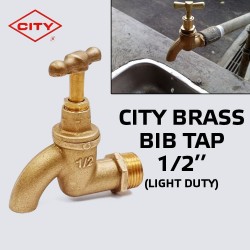 CITY Brass Bib Tap (Light Duty) 1/2"
