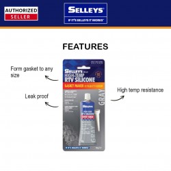 Selleys High-Temp RTV Gasket Maker Silicone 85g - Grey