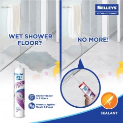 Selleys Wet Area Speed Seal Waterproof Seal in 2 Hours 75g/300g - Clear, White