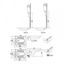 Inno SQ7004 Regal Square Squatting Pan S-Trap (WHITE)