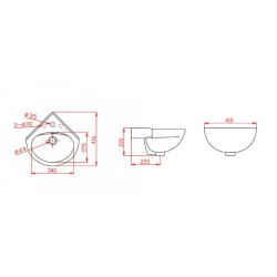 Inno WB2011 Spiral Corner Basin (WHITE)