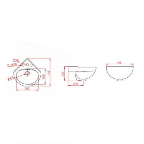 Inno WB2011 Spiral Corner Basin (WHITE)