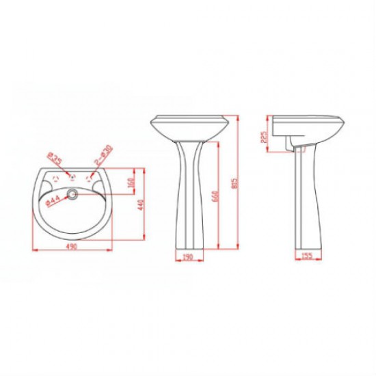Inno BP3001 Universal Pedestal (WHITE)