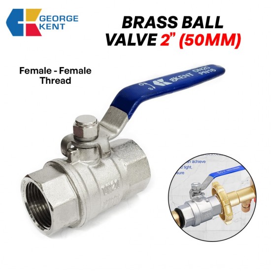 GKENT Brass Ball Valve with SS304 Handle 2" (50MM) GKENT Brass Ball Valve with SS304 Handle 2" (50MM)