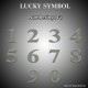 Lucky Symbol Numbering Arcylic Base with Stainless Steel Hairline Finish 4" Lucky Symbol Numbering Arcylic Base with Stainless Steel Hairline Finish 4"