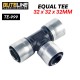 Buteline Fittings Equal Tee 32MM x 32MM x 32MM (PE) TE-999 Buteline Fittings Equal Tee 32MM x 32MM x 32MM (PE) TE-999