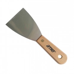Besi & Logam #PK030 Scraper Putty Knife with Wooden Handle 3"