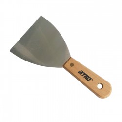 Besi & Logam #PK040 Scraper Putty Knife with Wooden Handle 4"