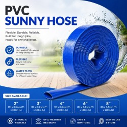 PVC Sunny Hose 2"/3"/4"/6"/8" (D) x 0.3MM (T) x 100M (L)