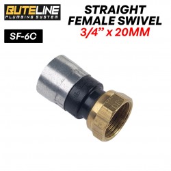 Buteline Fittings Straight Female Swivel 20MM x 3/4" (PE) SF-6C