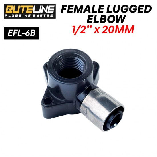 Buteline Fittings Female Lugged Elbow 20MM x 1/2" (PE) EFL-6B Buteline Fittings Female Lugged Elbow 20MM x 1/2" (PE) EFL-6B
