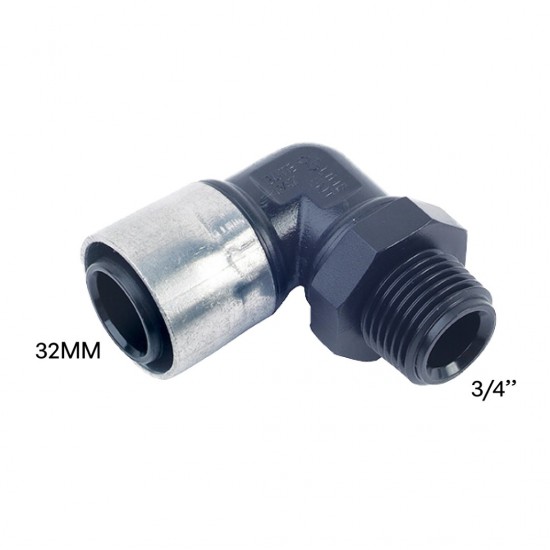 Buteline Fittings Male Bend Elbow 32MM x 3/4" (PE) EM-9C Buteline Fittings Male Bend Elbow 32MM x 3/4" (PE) EM-9C