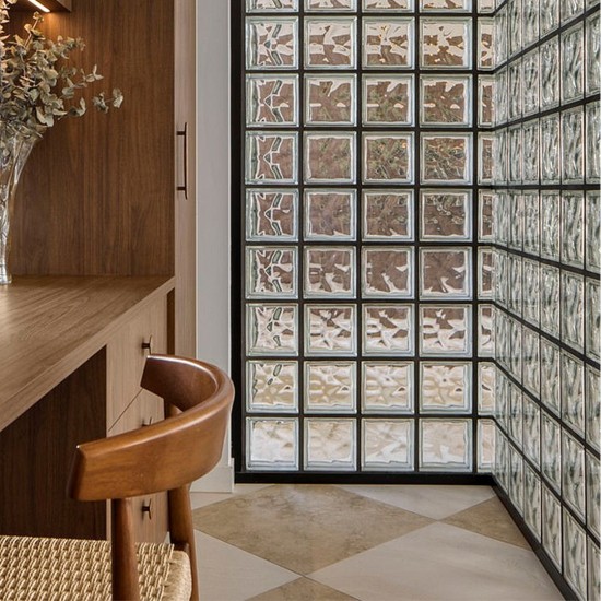 Glass Block Model Ocean View 190MM (H) x 190MM (W) x 95MM (T) - 1PC
