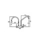 Aimer AMFC-1940A Kitchen Wall Double Flexible Hose & L Spout Sink Tap
