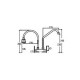 Aimer AMFC-3640A Kitchen Wall Double Flexible Hose & L Spout Sink Tap Aimer AMFC-3640A Kitchen Wall Double Flexible Hose & L Spout Sink Tap