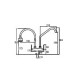 Aimer AMFC-3641A Kitchen Pillar Double Flexible Hose & L Spout Sink Tap Aimer AMFC-3641A Kitchen Pillar Double Flexible Hose & L Spout Sink Tap