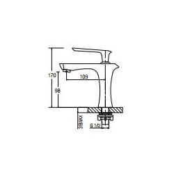 Aimer AMFC-6550 Basin Pillar Cold Tap (Satin Nikel)